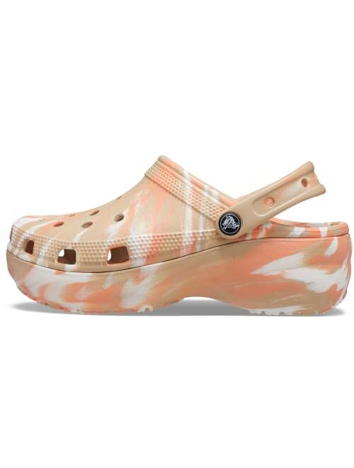 Crocs womens Classic Platform Marbled Clog