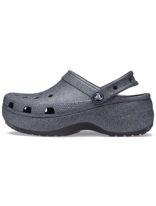 Crocs womens Classic Platform Glitter Clog