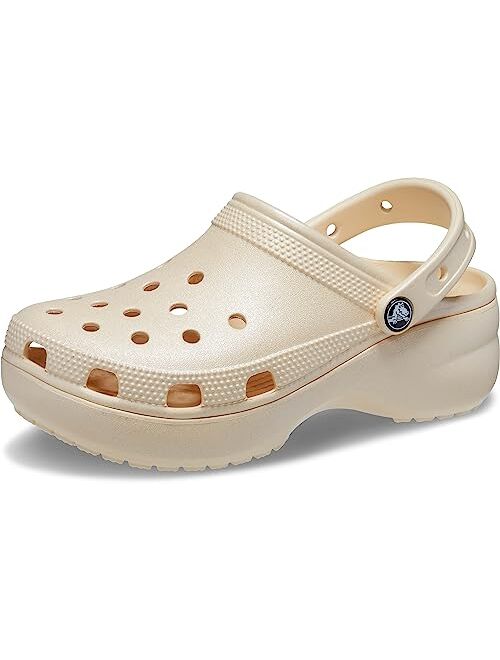 Crocs womens Classic Platform Glitter Clog