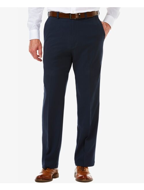 Men's Haggar Cool 18 PRO Classic-Fit Expandable Waist Flat Front Stretch Dress Pants