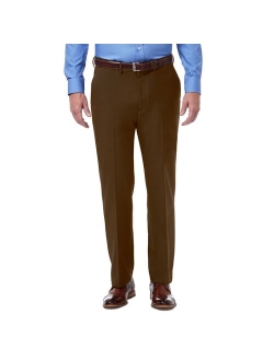 Mens Haggar Premium Comfort Expandable-Waist Classic-Fit Stretch Flat-Front Dress Pants