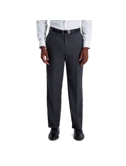 Mens Haggar Premium Comfort Expandable-Waist Classic-Fit Stretch Flat-Front Dress Pants