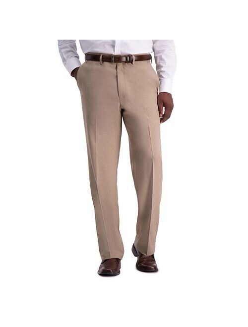 Mens Haggar Premium Comfort Expandable-Waist Classic-Fit Stretch Flat-Front Dress Pants