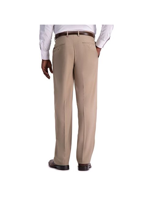 Mens Haggar Premium Comfort Expandable-Waist Classic-Fit Stretch Flat-Front Dress Pants