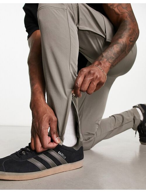 The Couture Club technical slim cargo pants in gray