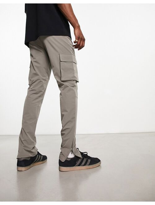 The Couture Club technical slim cargo pants in gray