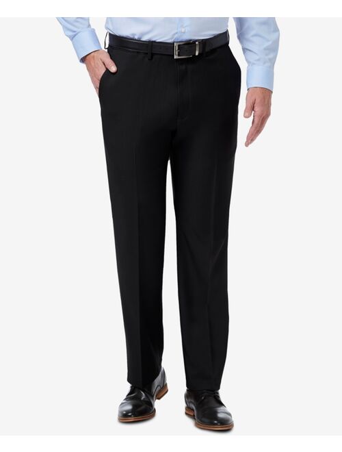 Haggar Men's Premium Comfort Stretch Classic-Fit Solid Flat Front Dress Pants