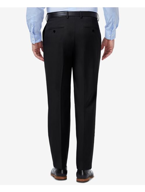 Haggar Men's Premium Comfort Stretch Classic-Fit Solid Flat Front Dress Pants