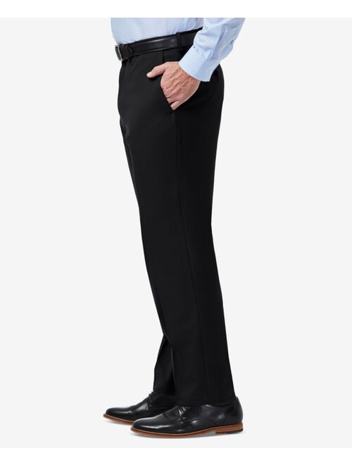 Haggar Men's Premium Comfort Stretch Classic-Fit Solid Flat Front Dress Pants