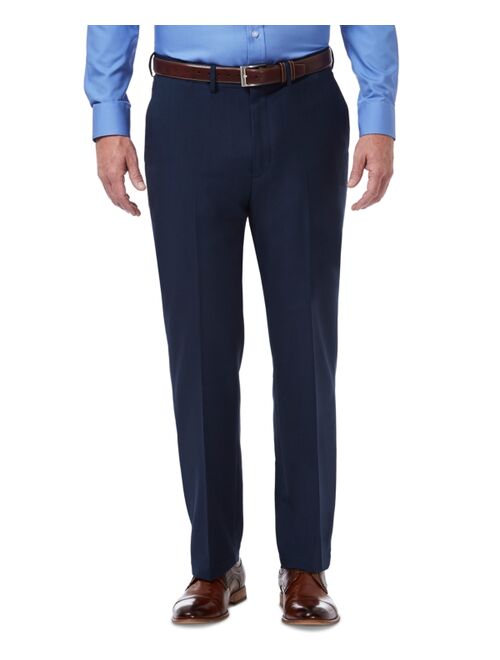 Haggar Men's Premium Comfort Stretch Classic-Fit Solid Flat Front Dress Pants