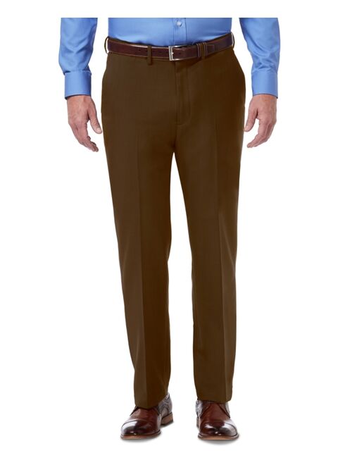 Haggar Men's Premium Comfort Stretch Classic-Fit Solid Flat Front Dress Pants