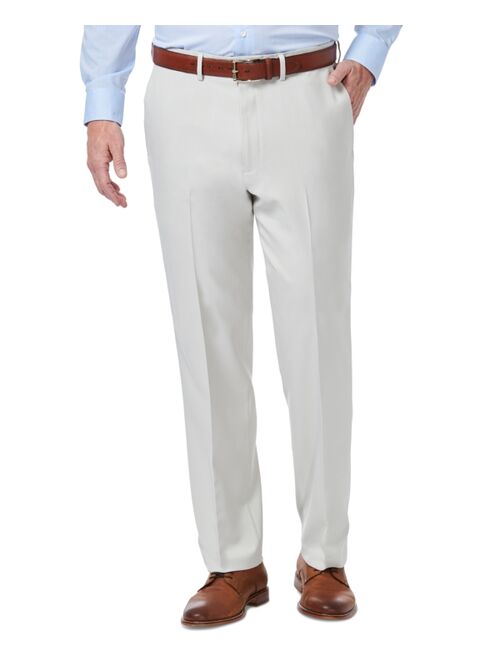 Haggar Men's Premium Comfort Stretch Classic-Fit Solid Flat Front Dress Pants