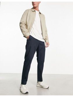 Farah Osborne canvas regular fit pants in true navy