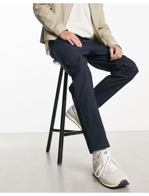 Farah Osborne canvas regular fit pants in true navy