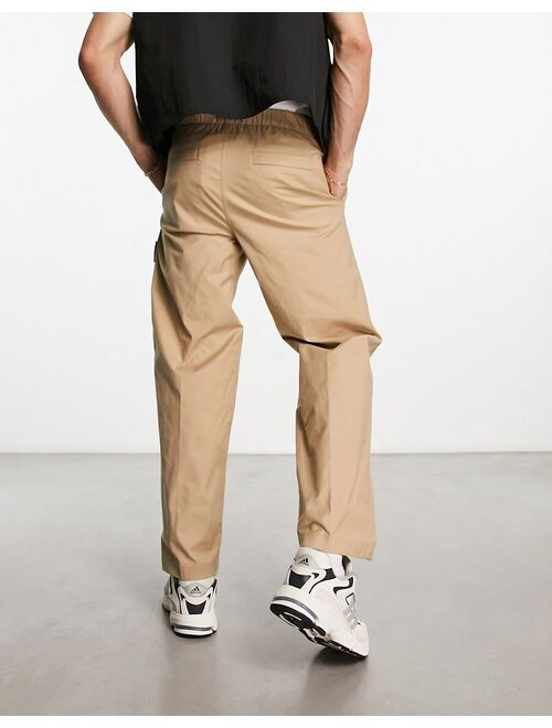 Calvin Klein Jeans straight leg utility chinos in beige