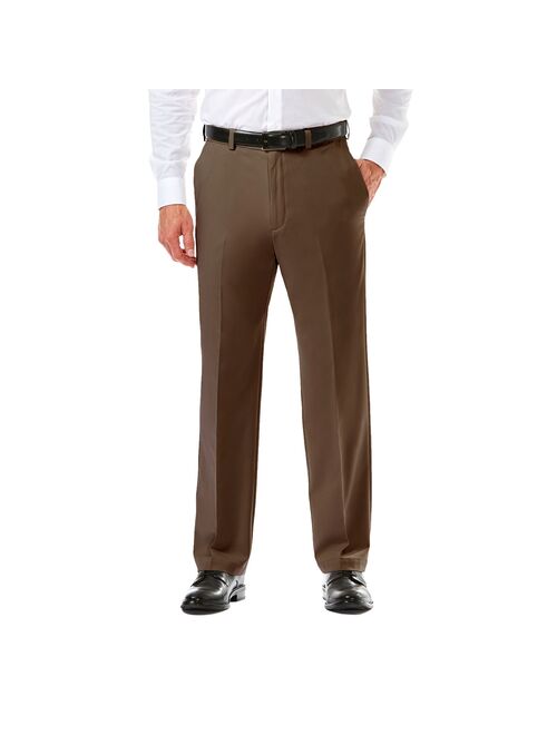 Men's Haggar Cool 18 PRO Classic-Fit Wrinkle-Free Flat-Front Expandable Waist Pants