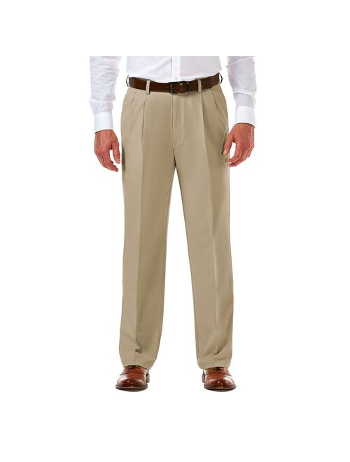 Men's Haggar Cool 18 PRO Classic-Fit Wrinkle-Free Pleated Expandable Waist Pants