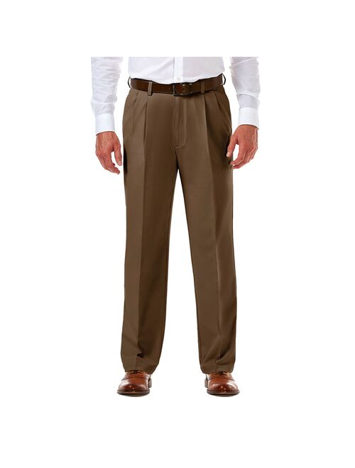 Men's Haggar Cool 18 PRO Classic-Fit Wrinkle-Free Pleated Expandable Waist Pants