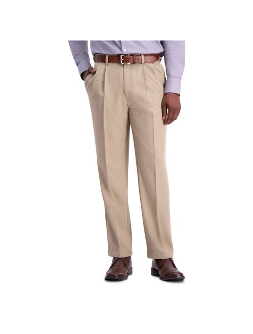 Men's Haggar Cool 18 PRO Classic-Fit Wrinkle-Free Pleated Expandable Waist Pants