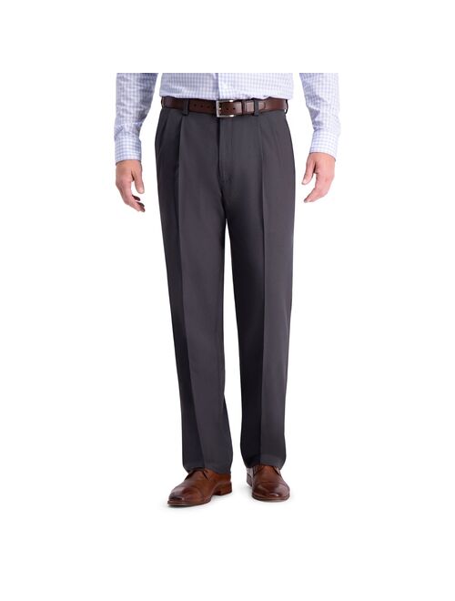 Men's Haggar Cool 18 PRO Classic-Fit Wrinkle-Free Pleated Expandable Waist Pants