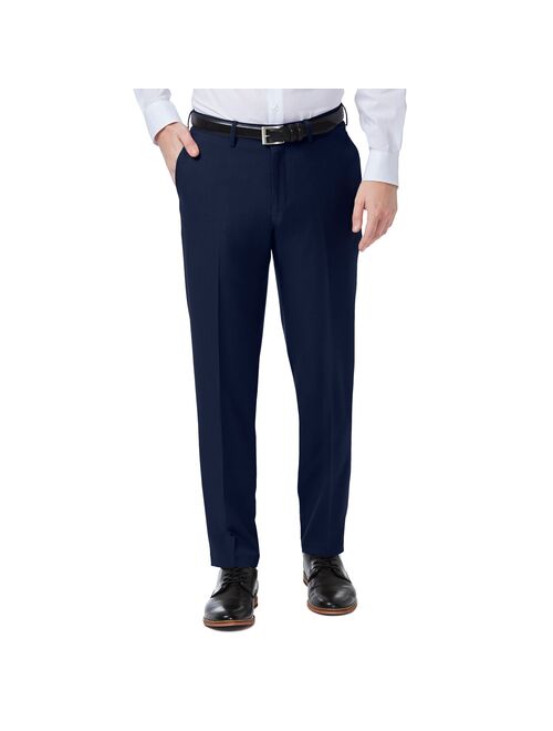 Mens Haggar Premium Comfort Flex-Waist Slim-Fit Stretch Flat-Front Dress Pants