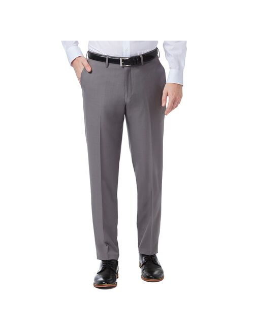 Mens Haggar Premium Comfort Flex-Waist Slim-Fit Stretch Flat-Front Dress Pants