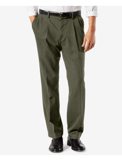 Dockers Men's Easy Classic Pleated Fit Khaki Stretch Pants