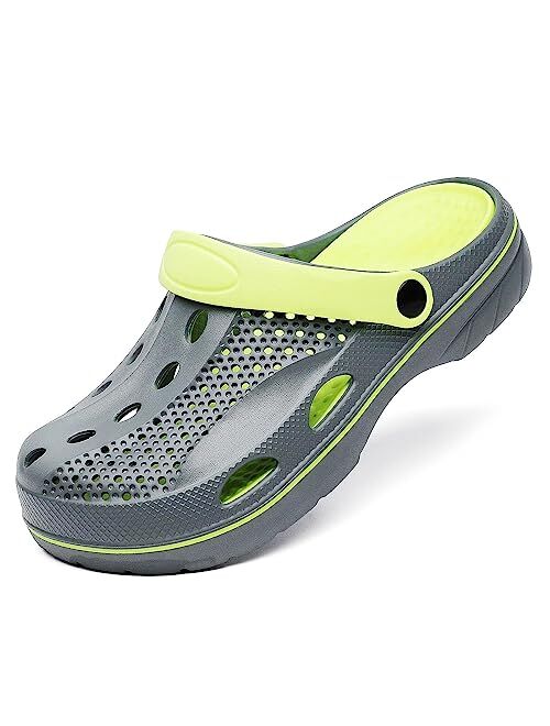 VZQ Women and Men Arch Support Clogs Slip-on Garden Shoes Outdoor Beach Slippers Sandals with Plantar Fasciitis Feet Cushion Insoles