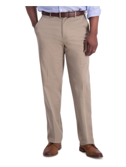 Mens Iron Free Premium Khaki Classic-Fit Flat-Front Pant