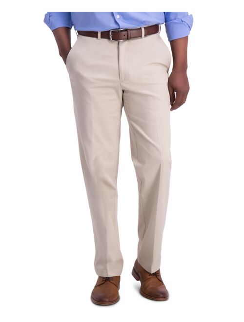 Haggar Mens Iron Free Premium Khaki Classic-Fit Flat-Front Pant