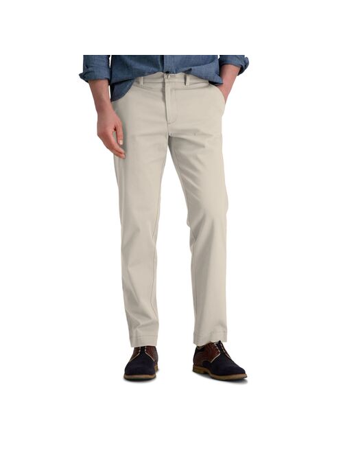 Men's Haggar Life Khaki Straight-Fit Comfort Chino Flat-Front Pants