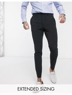 super skinny smart pants in black