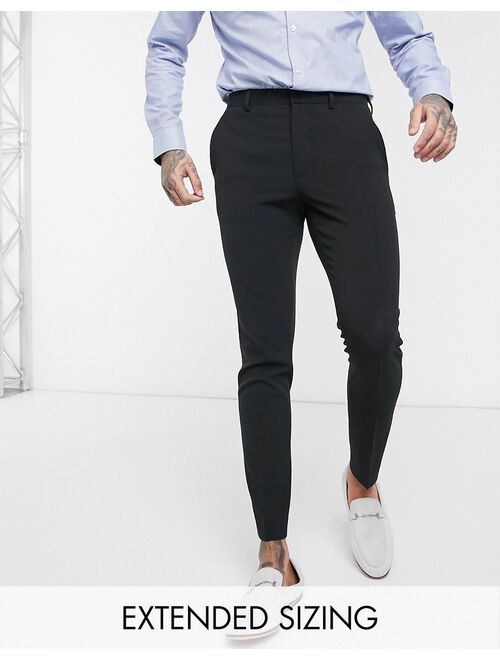 ASOS DESIGN super skinny smart pants in black