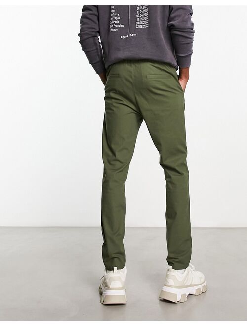 ASOS DESIGN skinny chinos in dark khaki