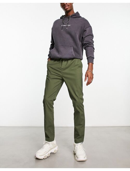 ASOS DESIGN skinny chinos in dark khaki