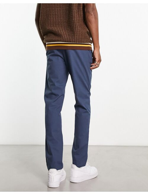 ASOS DESIGN slim chinos in navy