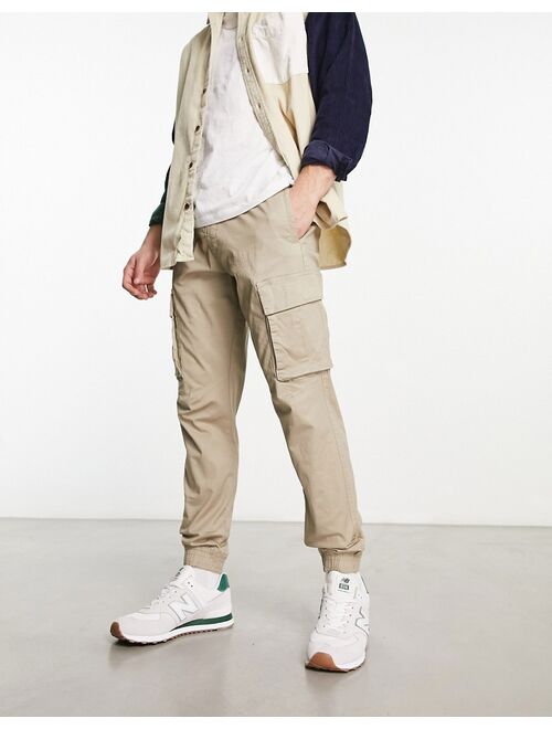 Pull&Bear cargo pocket pants in beige