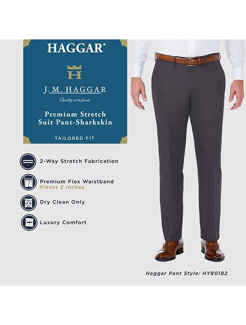 Men's J.M. Haggar Premium Tailored-Fit Stretch Flat-Front Suit Pants