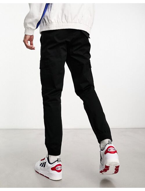 Pull&Bear cargo pants in black