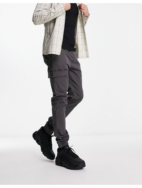 ASOS DESIGN skinny cargo pants in charcoal