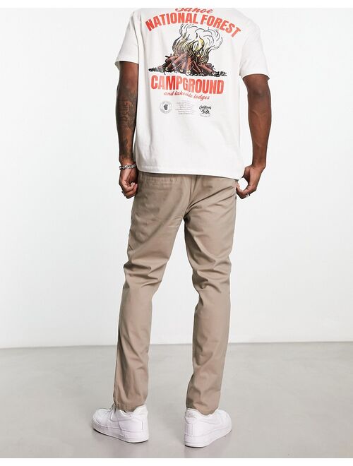 ASOS DESIGN skinny chino pants in light brown