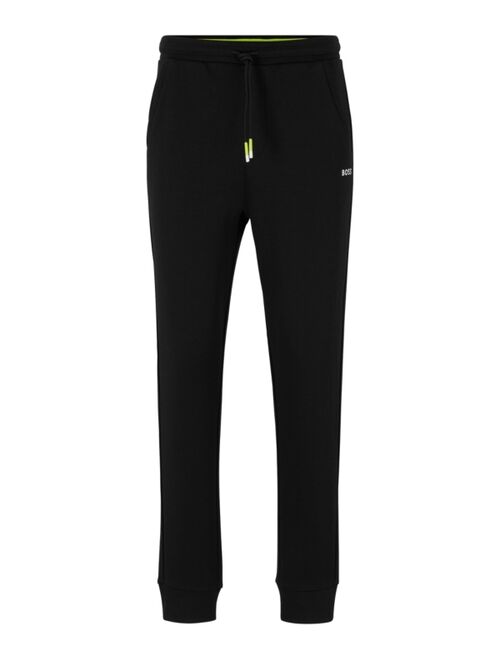 BOSS by Hugo Boss Men's Regular-Fit Tracksuit Bottoms with Multi-Coloured Logos