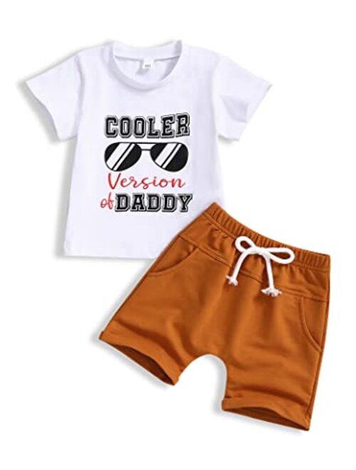 Oklady Baby Boy Clothes Short Sleeve Color Block Hoodie Tops Solid Shorts 2Pcs Toddler Boy Clothes 6Month-5T Summer Outfit