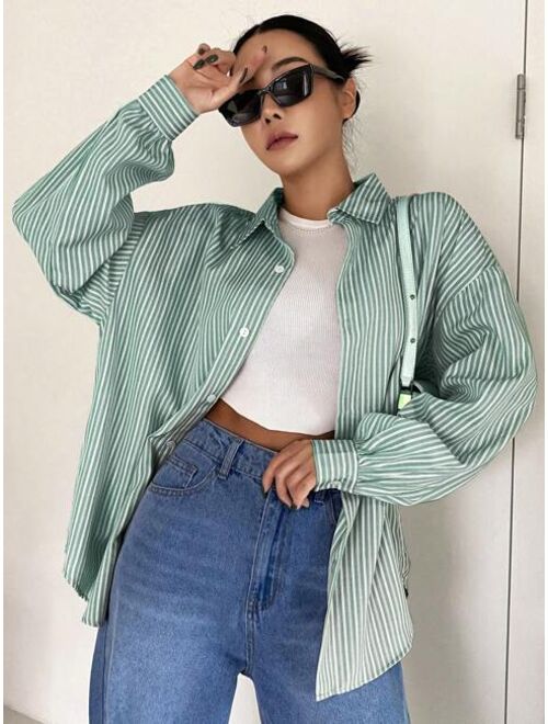 DAZY Striped Drop Shoulder Shirt