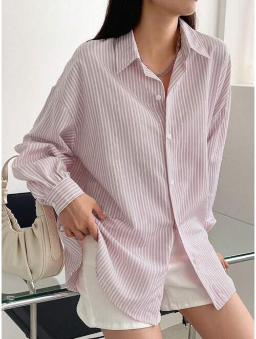 DAZY Striped Drop Shoulder Shirt