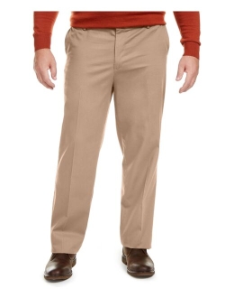 Men's Big & Tall Signature Lux Cotton Classic Fit Creased Stretch Khaki Pants