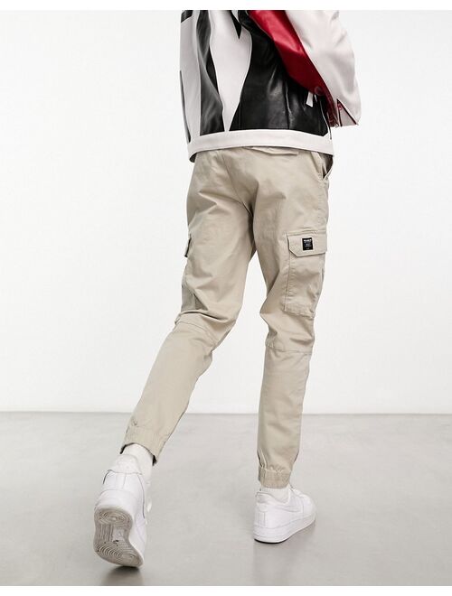 Pull&Bear cargo pants in sand