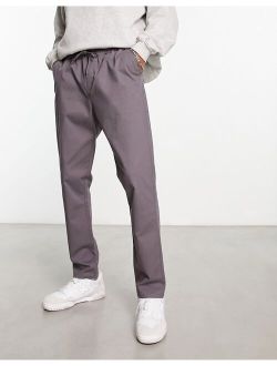 tapered chinos in charcoal