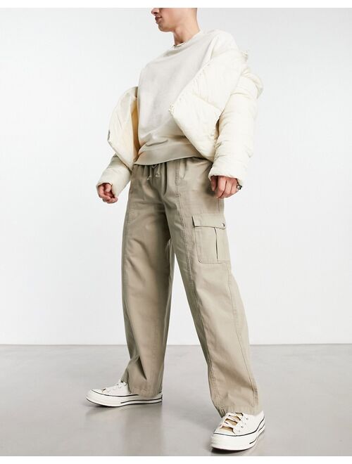 Reclaimed Vintage cargo pants in stone