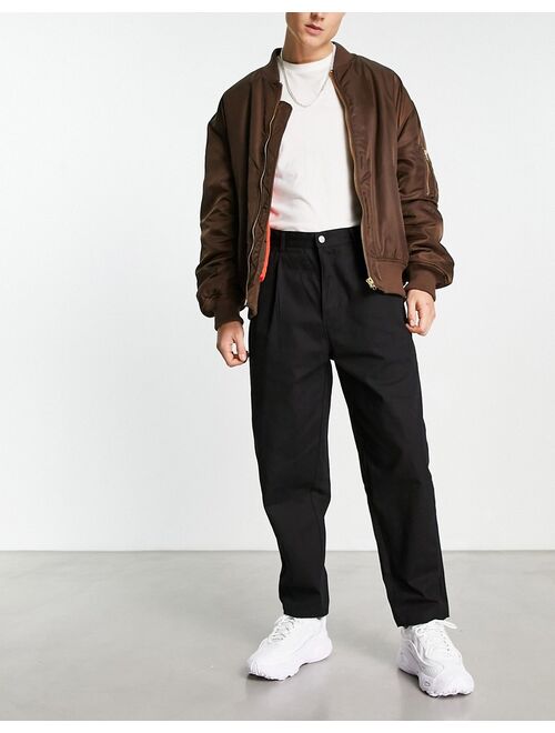 Sixth June carrot fit wide pants in black